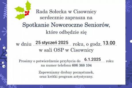 Spotkanie Noworoczne Seniorów